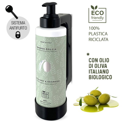 shampoo doccia dispenser e staffa murale